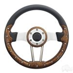 Aviator 12 Woodgrain Grip-Brushed Aluminum Spokes 13"
