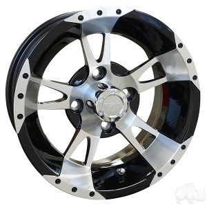 RHOX RX210 Machined Black 10", 12" Aluminum Rims