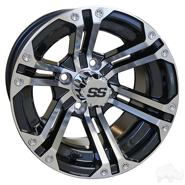 RHOX RX330 Silver/Black 10", 12" Aluminum Rims