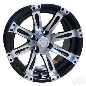 RHOX Vegas Silver/Black 10", 12", 14" Aluminum Rims