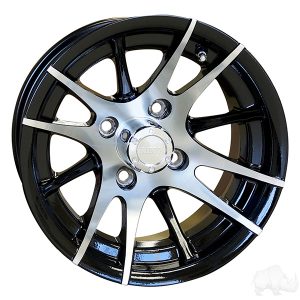 RX101 12 Spoke Silver/Black 12" Aluminum Rims