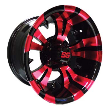 Vampire Red/Black 12", 14" Aluminum Rims