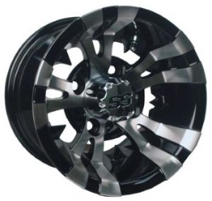Vampire Silver/Black 10", 12" Aluminum Rims