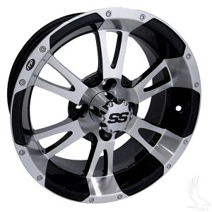 Yellow Jacket SS112 Silver/Black 12", 14" Aluminum Rims