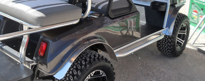 Aluminum Never Fade Mud Guards with Nerf Bar